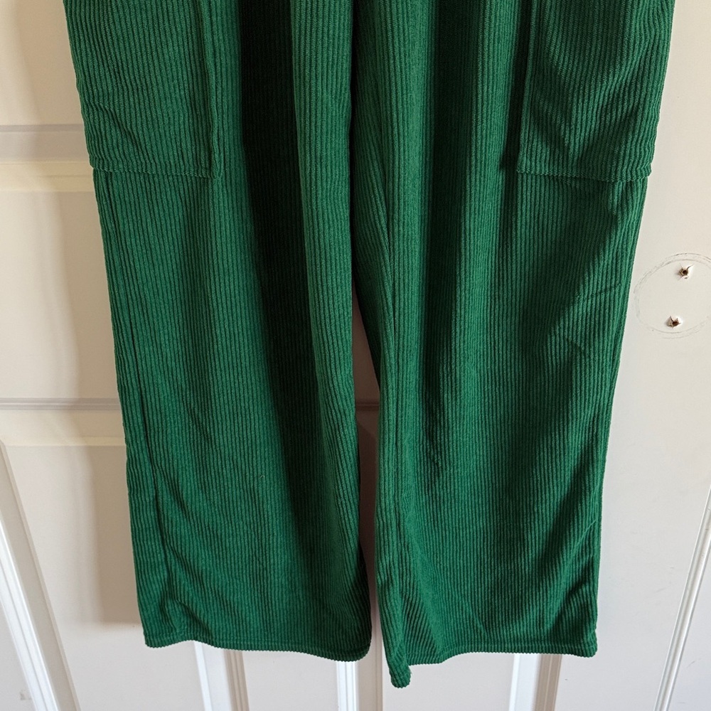 New Mix Green Wide-Leg Corduroy Cargo Pants Size Small - Picture 4 of 7